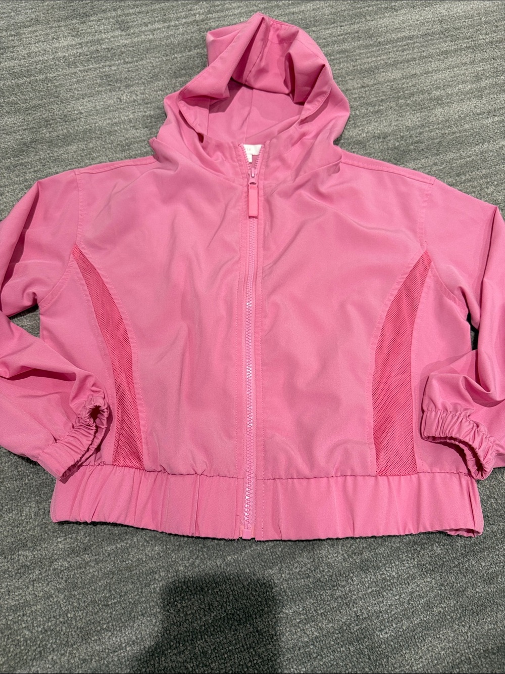 GB Girls Pink Hooded Windbreaker Jacket Size L